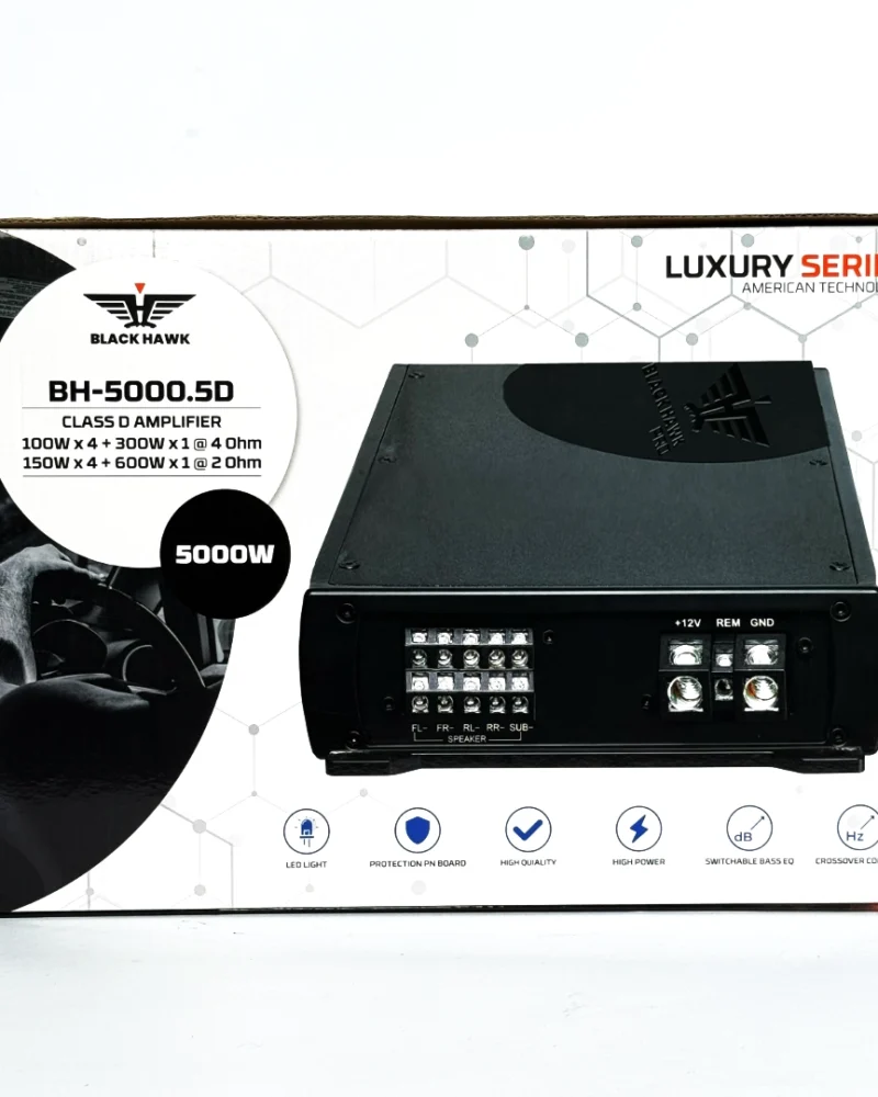Amplificador 5CH Black Hawk BH-5000.5D